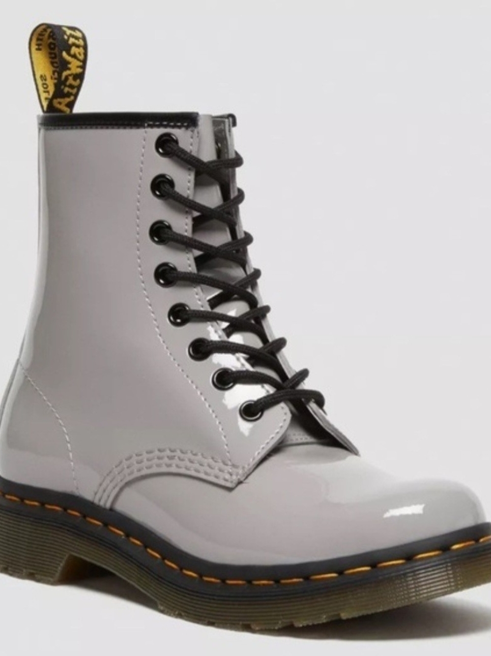 Dr. Martens 1460 Smooth Lace-Up Boot in Light Gray